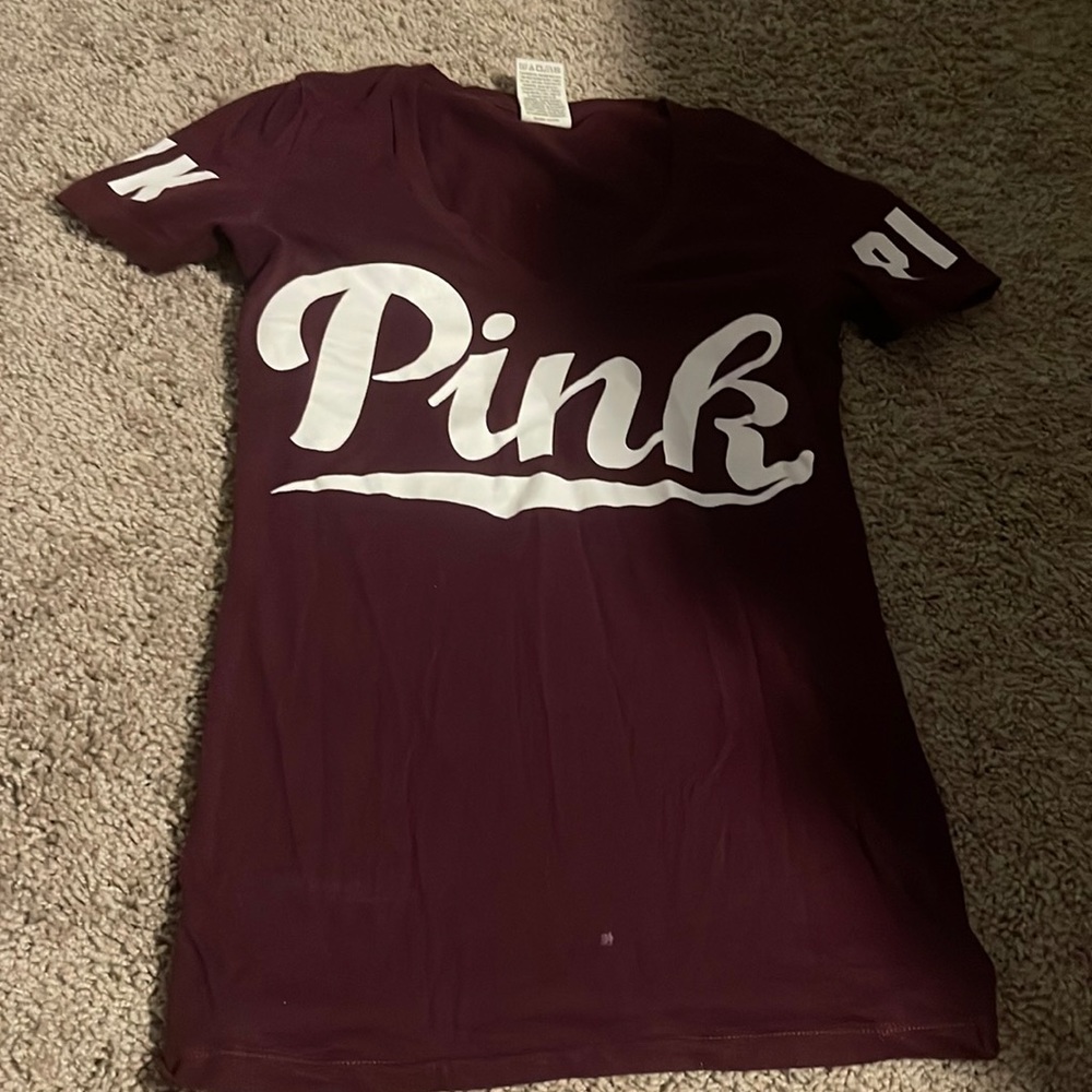Victoria’s Secret pink burgundy T-shirt